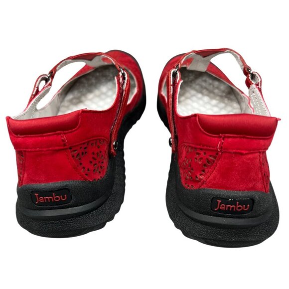 Jambu Creek Red Walking Comfort Laser-Cut Outdoor Mary Jane Shoes Size 9 - Picture 9 of 14